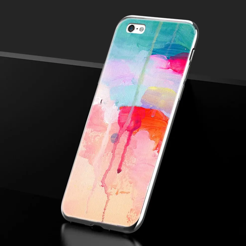 

New Color Printing Colored Drawing TPU Phone Cover Colorful Graffiti Phone Case Cover Protective Phone Shell For iPhone 7/8
