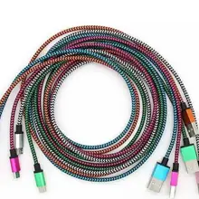 1 м 3FT Алюминиевый металлический кабель тканевый плетеный нейлоновый micro USB кабель зарядного устройства для samsung Galaxy S3 S4 I9500 i9300 для htc