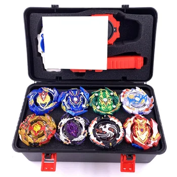 

funny B-133 B-134 B-135 Set Beyblade Burst Bey Blade Toy Metal Funsion Bayblade Storage Box With Handle Launcher Children Toys