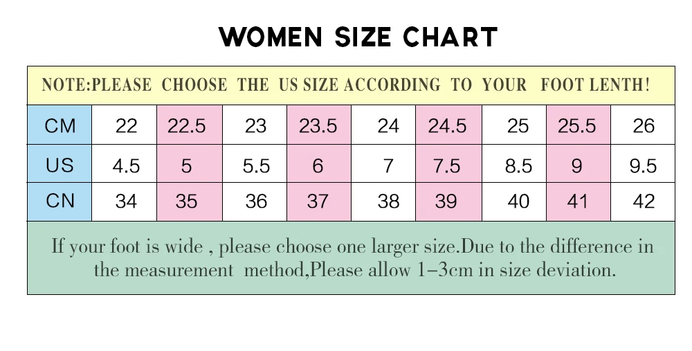Women Size Chart