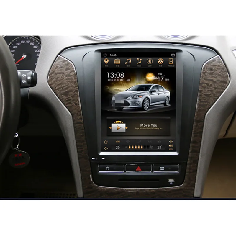 CHOGATH 10,4 ''android 7,1 Tesla de pantalla Vertical 2 + 32G Radio de coche GPS Multimedia estéreo para Ford Mondeo/ fusión de 2011 de 2012 a 2013
