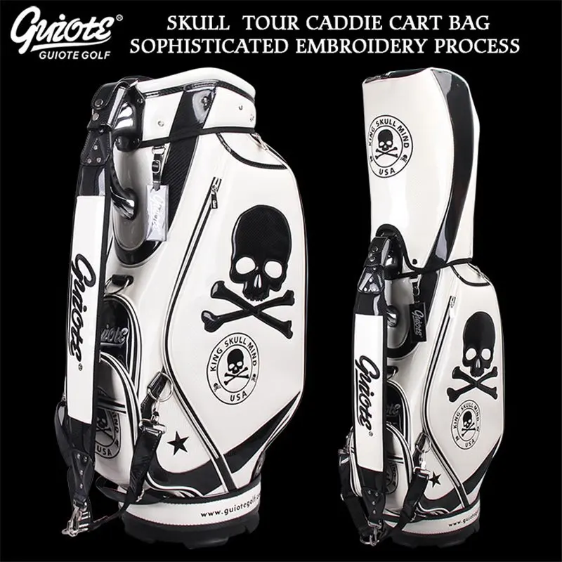 [2 цвета] сумка для гольфа King Skull USA карт из искусственной кожи персонала с