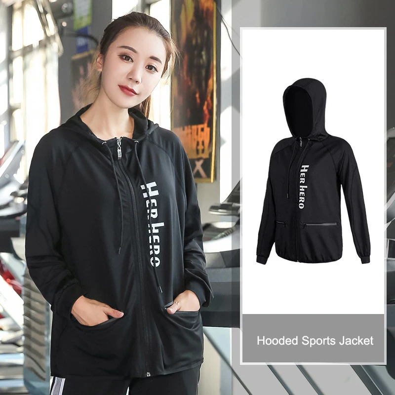 

Plus Size Autumn Sports Jacket Women's Fat Girl 100Kg Gym Loose Yoga Clothes Running Shirt