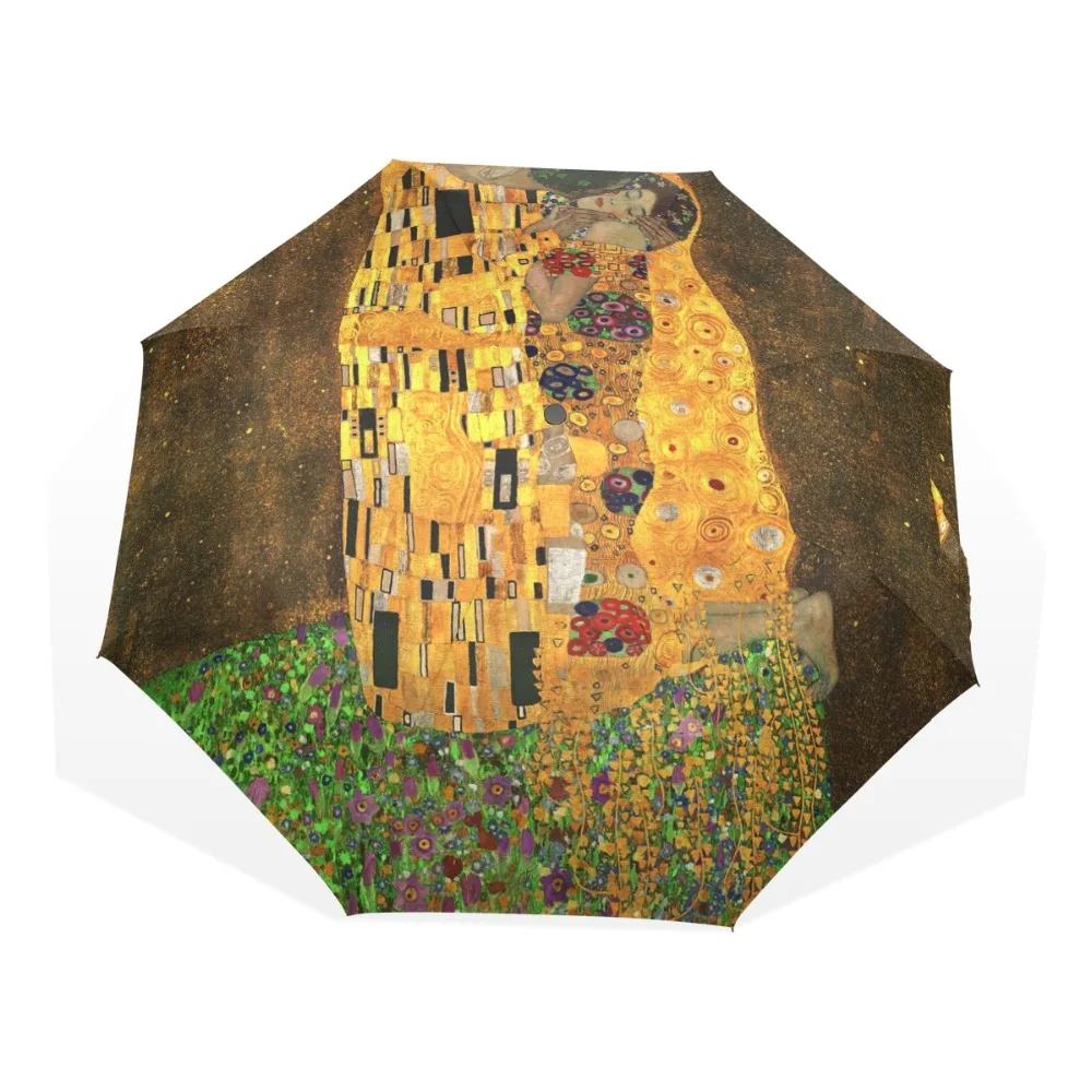 Женский складной зонт Gustav Klimt The Kiss 3 складных детских зонтики с масляной росписью