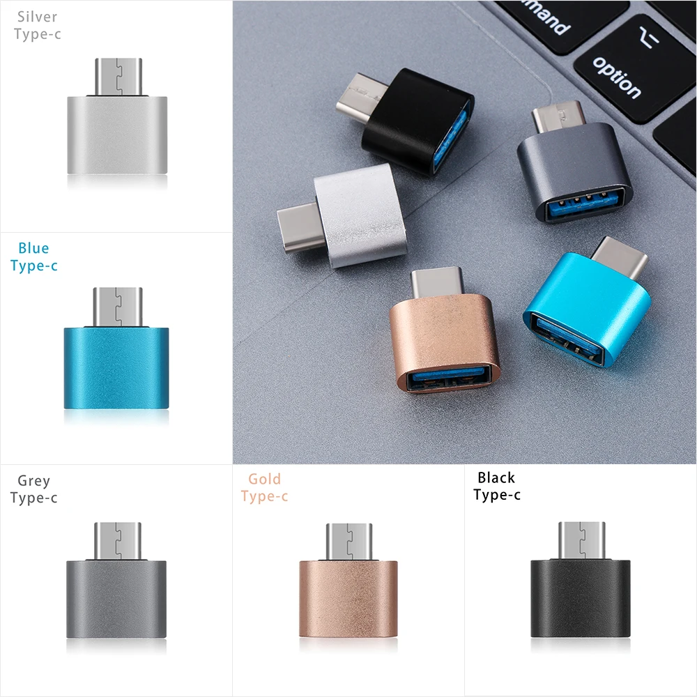 4 шт. металлический USB-C 3,1 type C к USB 3,0 адаптер конвертера otg для смартфонов Android otg адаптер Аксессуары