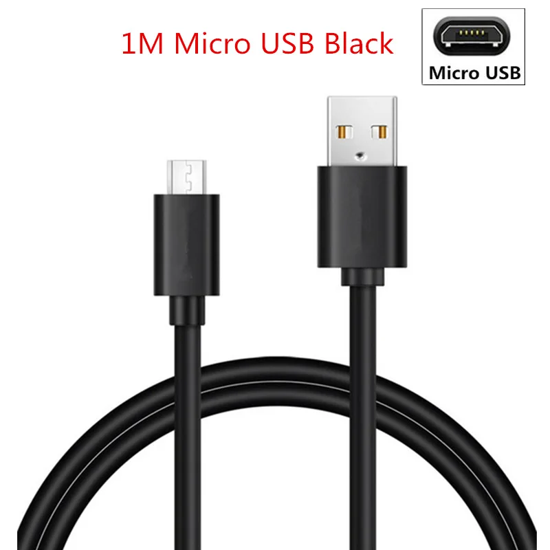 Для meizu m3 m5 m6 note micro usb кабель быстрое зарядное устройство для meizu u10 u20 m5c m6c m6s m5s v8 c9 pro note 8 зарядный USB кабель - Тип штекера: 1m Black Micro USB