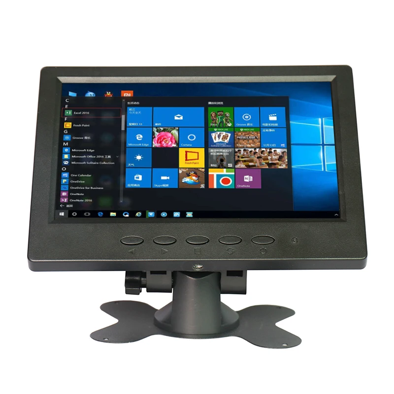 7 inch 1024x600 LCD monitor HDMI HD AV VGA input screen computer monitor Car Backup Reverse With AV/BNC/VGA/HDMI/USB Speakers