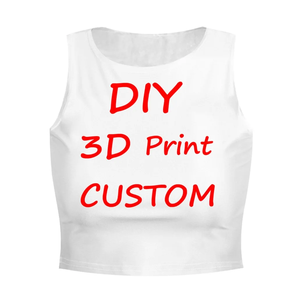 Custom 3D Print DIY Custom Design women's tank top DIY Your as Photo or Logo White Top Tees Women's Leggings Modal - Цвет: vest