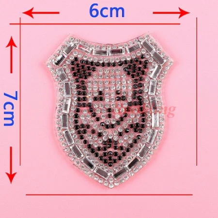 DIY патчи DMC класс хорошее качество Стразы крест узор прозрачный цвет кристалл железо-на горячей фиксации модные патчи - Цвет: Style 6