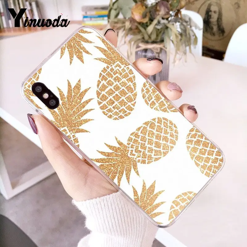 colorful pink gold pineapple