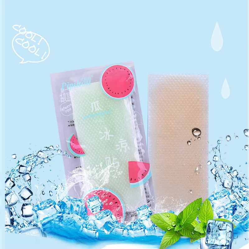 

Multi-functional Summer Cold Ice Cooling Pad Solid Color Temple Cooling Gel Mat Portable Outdoor Travel Ice Stickers 10pcs
