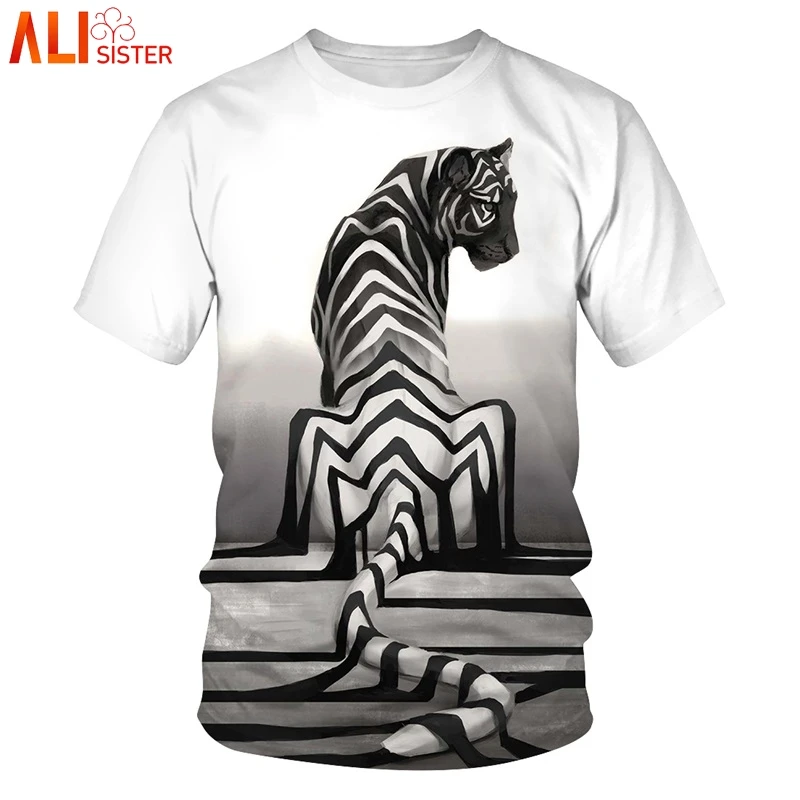

Tiger Print 3d T Shirt Men Women Harajuku Funny Tshirt Short Sleeve Summer Unisex Streetwear Plus Size XXXL Camisetas Hombre