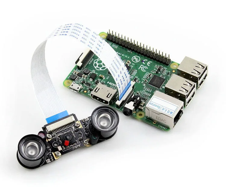 Raspberry Pi 4 камера с ночным видением модуль камеры для RPI 3 5MP OV5647 веб-камера видео 1080p камера комплект