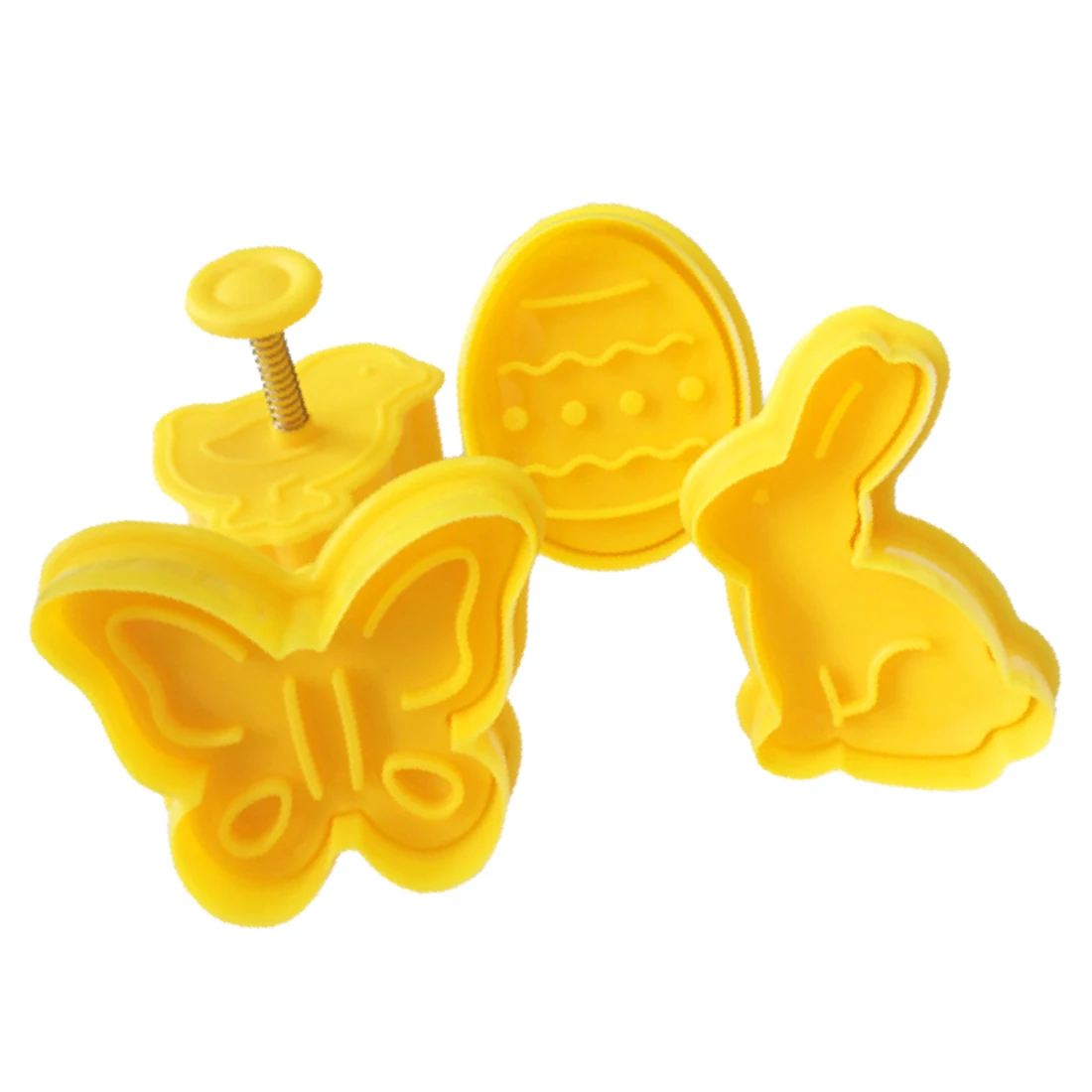 

Kitchen Cake Tools 4Pcs/set Plastic Baking Mold Pastry Stencil Easter Bunny Rabbit Biscuit Cookie Cutter Fondant Decorating