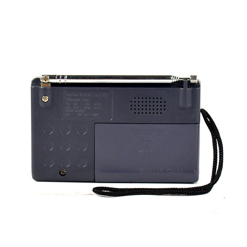 4 Portable Mini FM Radio Loudspeaker Music Speaker FM88.00-108.00MHz AM530-1605KHz Outdoor Sport Retro Mini Digital FM with Strap