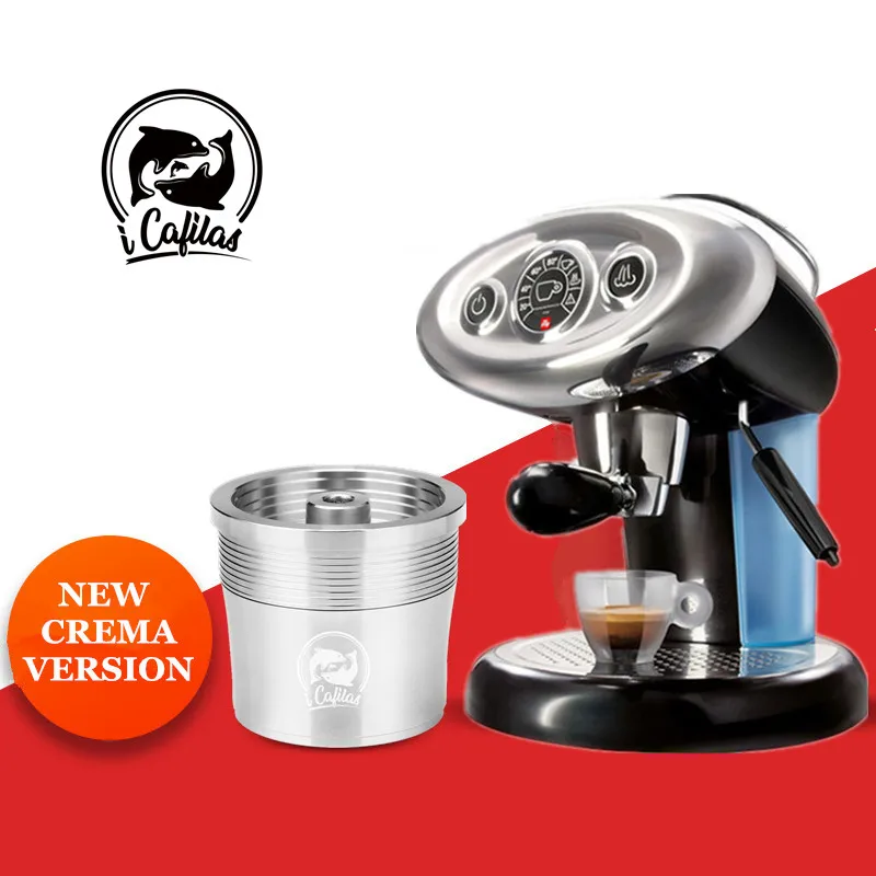 

iCafilas Refillable Coffee Filter For illy Coffee Machine Cafe Capsules Cup Metal Stainless Steel Reusable Coffee Baskets