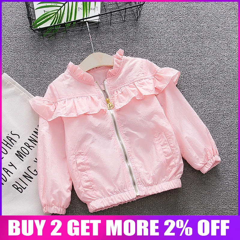 BibiCola baby girls flower jackets coats spring kids windbreaker coat