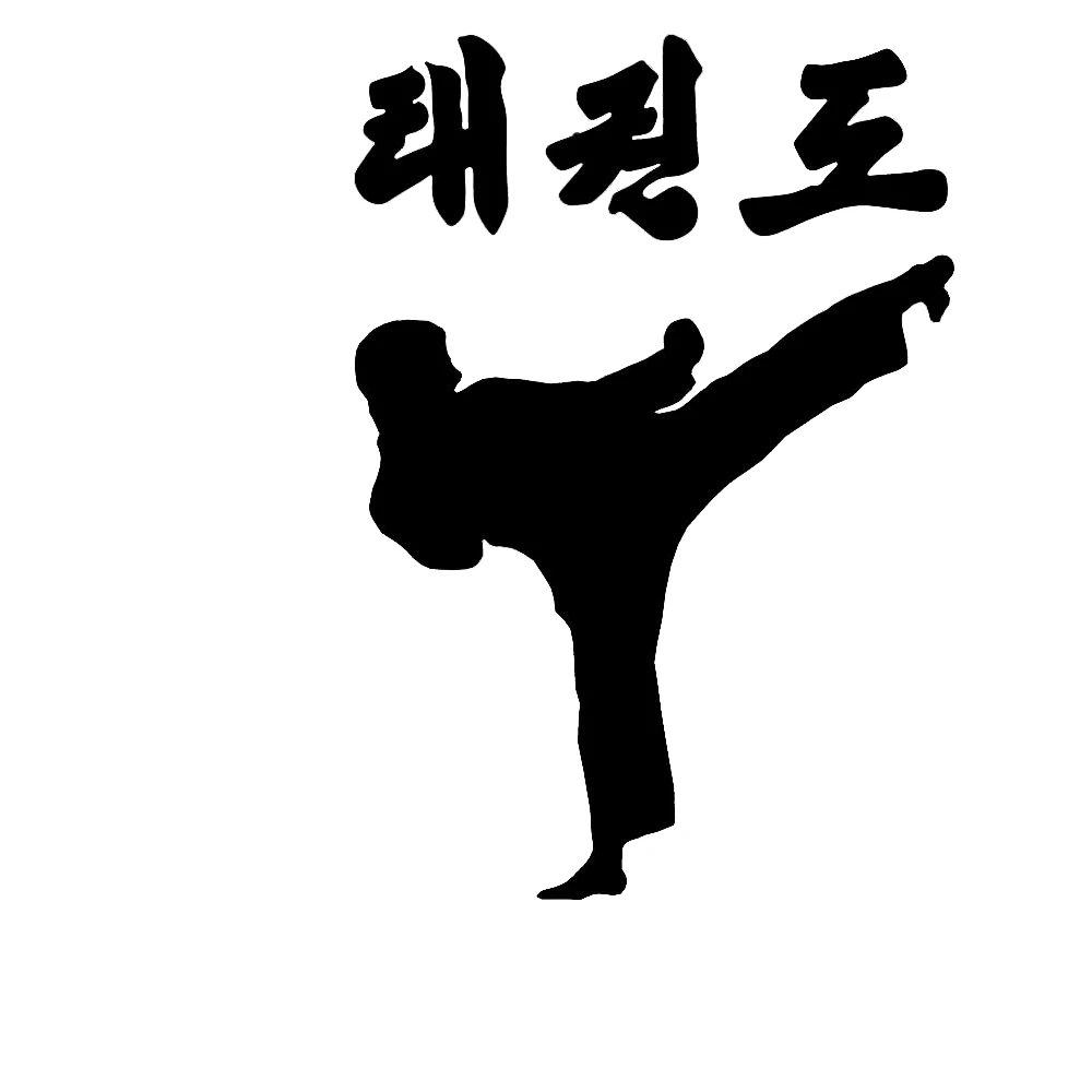 

Korean Taekwondo Kick Tae Kwon Do Martial Arts Car Vinyl Decal Sticker Checkered Flags Windshield Sticker