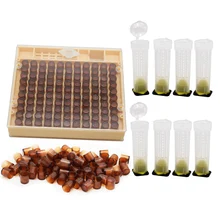 Beekeeping Tools Equipment Set Queen Rearing System Cultivating Box 120pcs Plastic Bee Cell Cups Cupkit Queen Cage