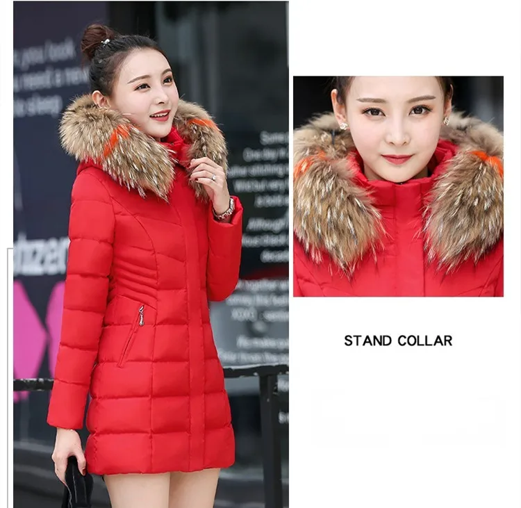 Women Winter Parkas Hooded Long Cotton Padded Jackets Big Fake Fur Collars Women Coat Winter Loose Outwear Jacket And Coat CH767 (21)