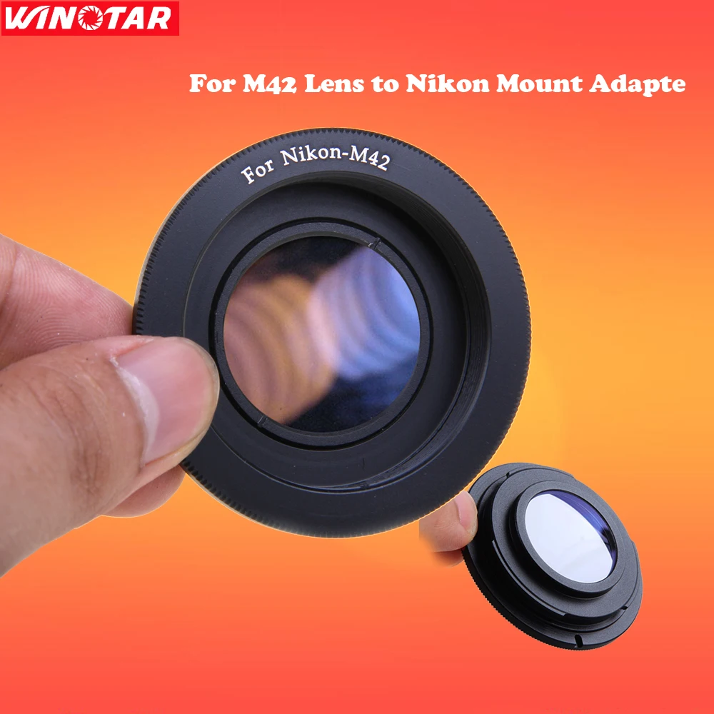 Anillo Adaptador De Lente Para M42 Lente Adaptador de montaje Nikon Con Vidrio Enfoque Infinito