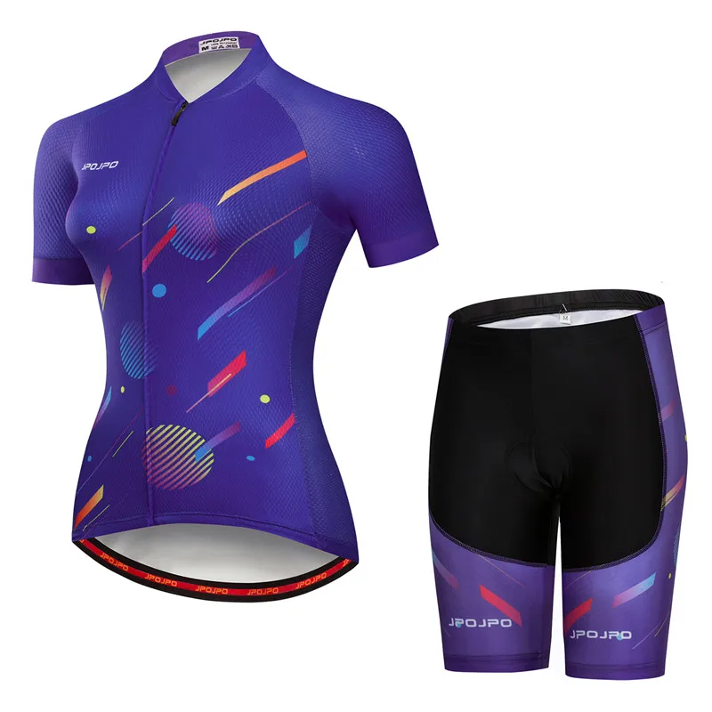 JPOJPO летний спортивный комплект для велоспорта для групповой езды на велосипеде Костюмы Для женщин быстросохнущая Форма велосипед Джерси костюм ropa mujer - Цвет: Color 7
