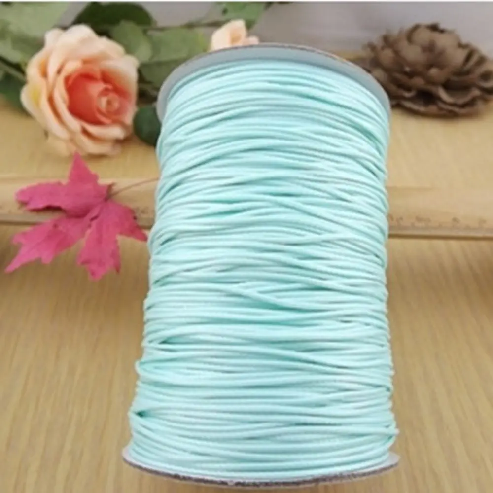 NEW 10 Meters 1mm 1.5mm Waxed Cotton Cord Waxed Thread Cord String Strap Necklace Rope Bead DIY Jewelry Making for Bracelet - Цвет: Сиренево-синего цвета