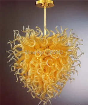 Price Home Light Murano Glass Antique Pendant Lights Golden Colored Mini Style