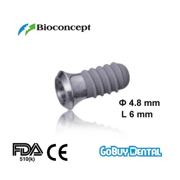 

Straumann Compatible Tissue Level Standard Pus Implant D4.8mm, S-L-A 6mm (Wide Neck D6.5 mm)