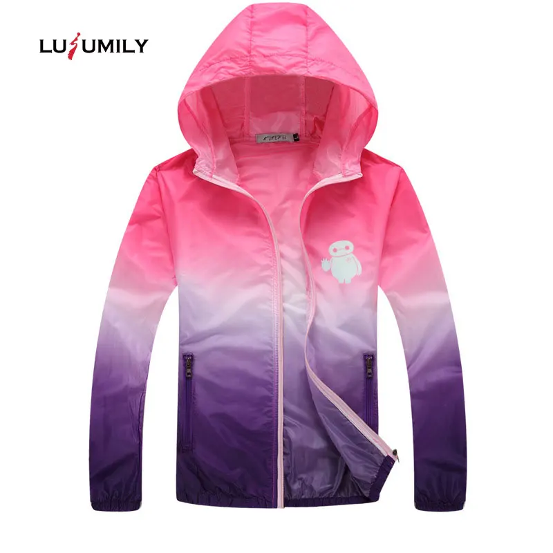 Lusumily тонкая ветровка Женская куртка розового размера плюс тонкое ...