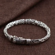 Тайский серебро оптом S925 браслет из чистого серебра МИРА зерна характер браслет мужской деньги