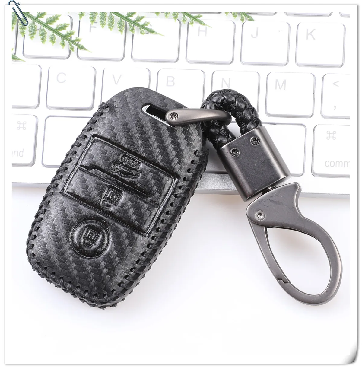 Nuovo copri chiave in pelle in stile carbonio per Kia Ceed Rio Sportage R K3 K4 K5 Ceed Sorento Cerato Optima 2015-2018 portachiavi - HTB1XddRXhD1gK0jSZFyq6AiOVXaz