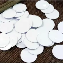 100 шт./лот RFID Монета этикетки 125 кГц TK4100 прочитать по операциям чтения EM4100 ПВХ Материал с фокусным расстоянием 25 мм Размеры