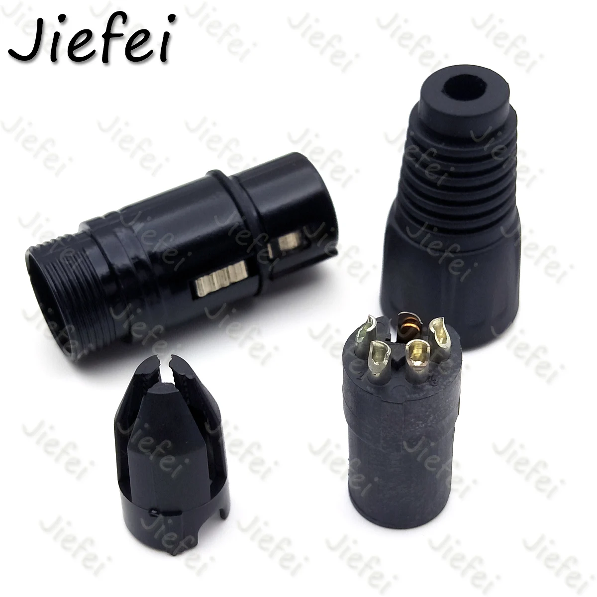 5pin xlr, conector fêmea e macho, plug