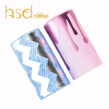 HSDRibbon 75 мм 3 дюйма индивидуальный рисунок крем и большая волнистая фольга напечатанная лента