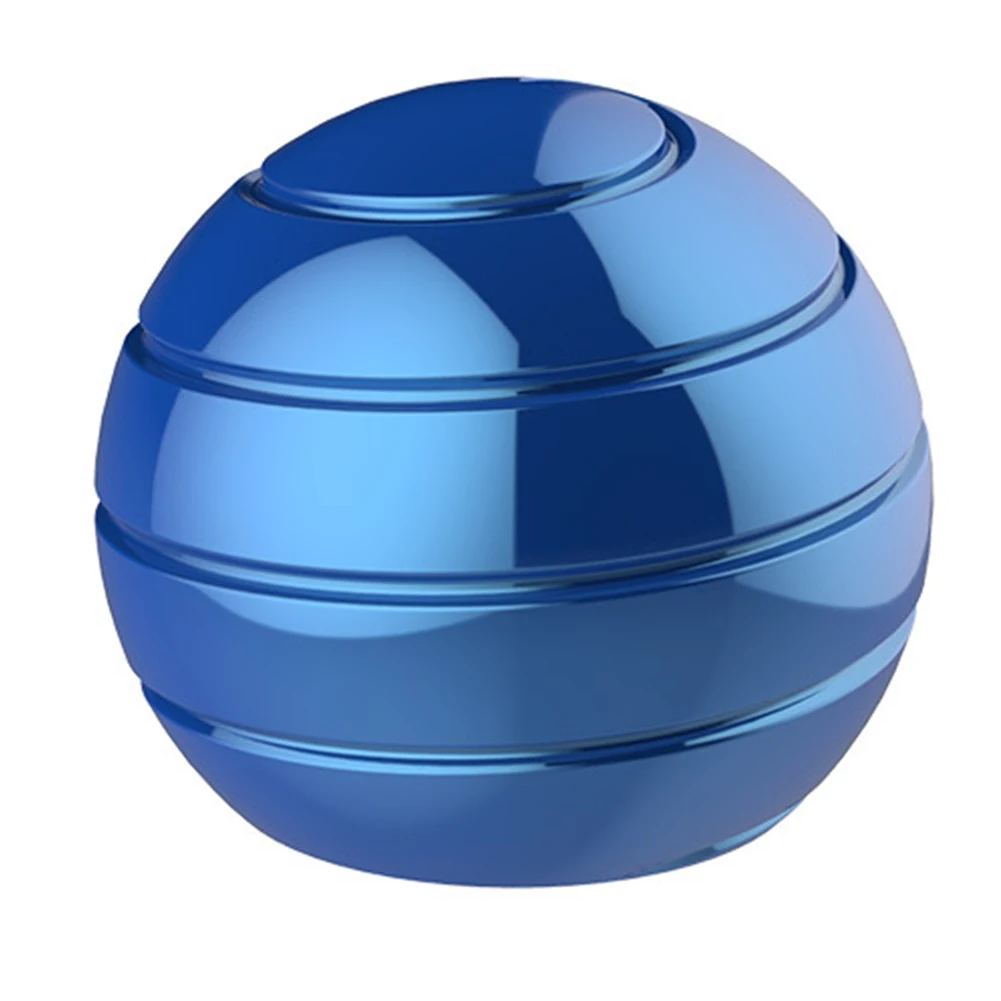 Декомпрессионная игрушка для взрослых, антистресс, гироскоп, дети, кинетические сферические спиннинговые топы, вращающийся гироскоп, оптический металлический Настольный шар - Цвет: Blue 45mm