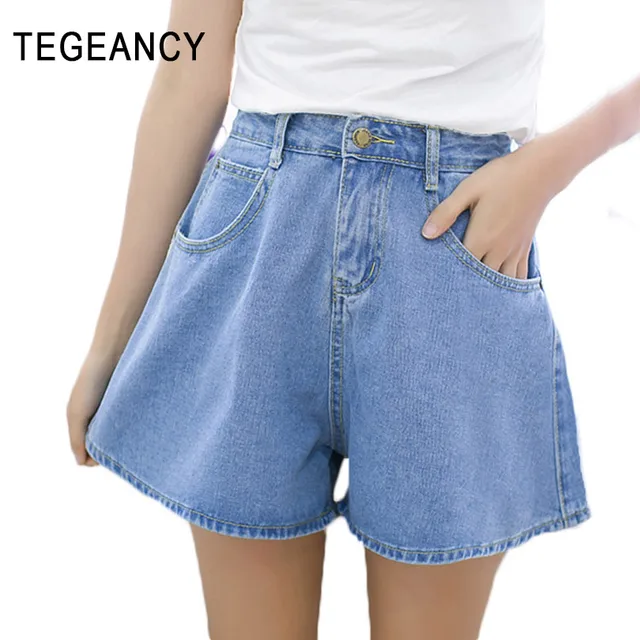 Aliexpress.com : Buy TEGEANCY Women denim shorts with high waist ...