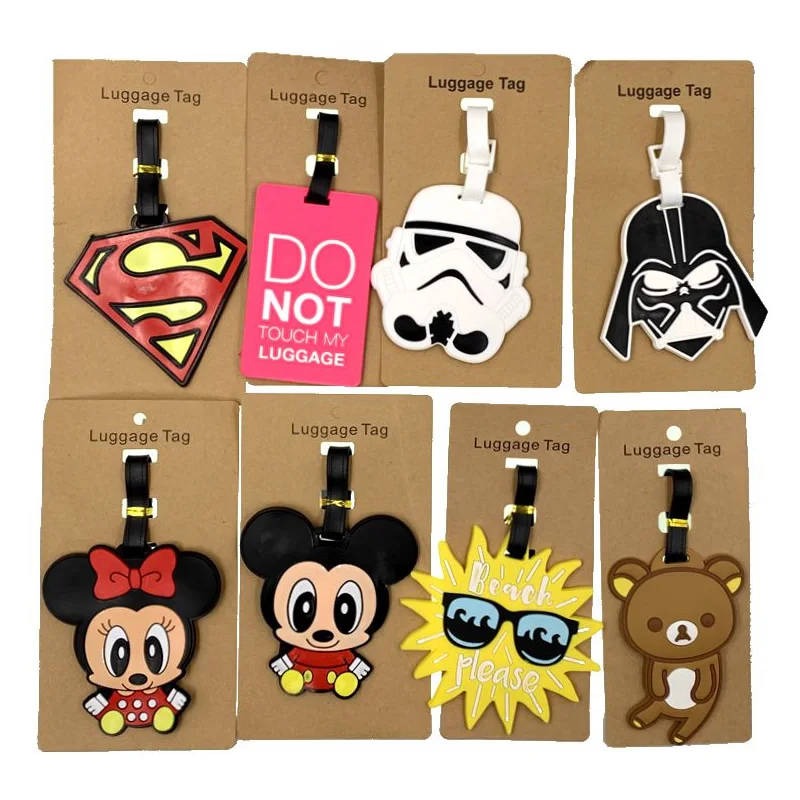 

Travel Accessories Animal Cartoon Star Wars Luggage Tags Suitcase ID Addres Holder Baggage Boarding Silica Gel Portable Label