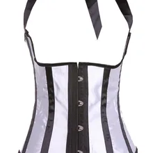 Корсет для тренировок размера плюс, утягивающий, в полоску, сексуальный, под грудью, женское нижнее белье, утягивающий корсет, корсеты, Топ