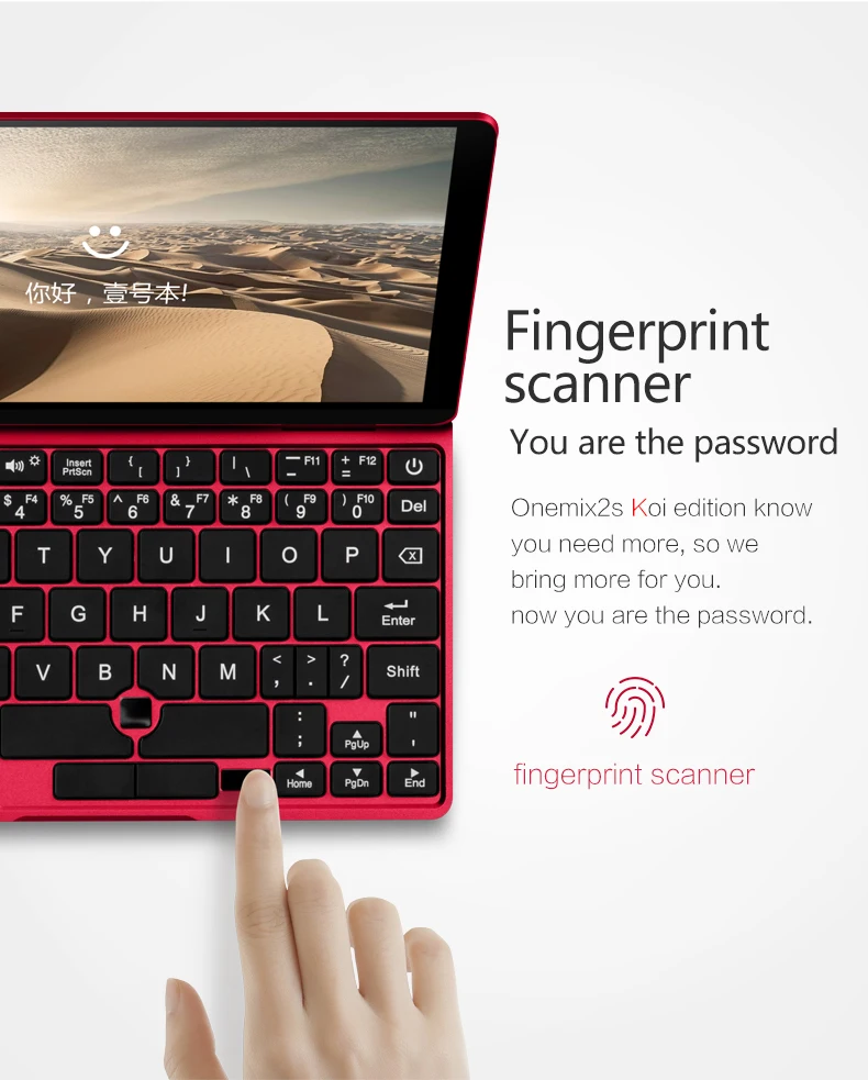 Новейшие красные Стиль планшетный ПК нетбук 7 "карманный компьютер Intel m3 8100Y Процессор с Распознавание отпечатков пальцев Bluetooth ips 8G 512G