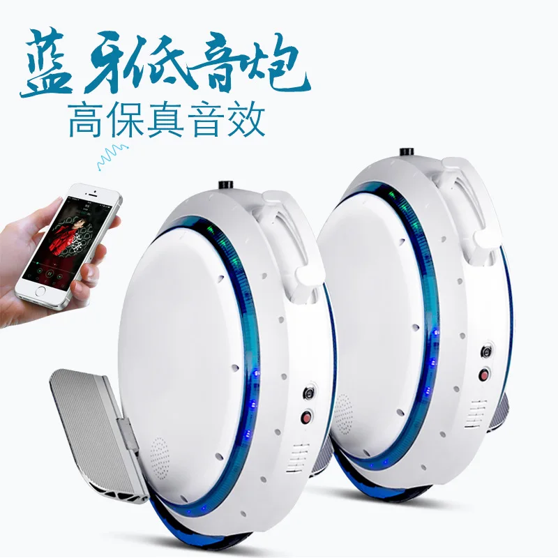 

belt lamp one wheel unicycle balancing scooter chariot with bluetooth speaker