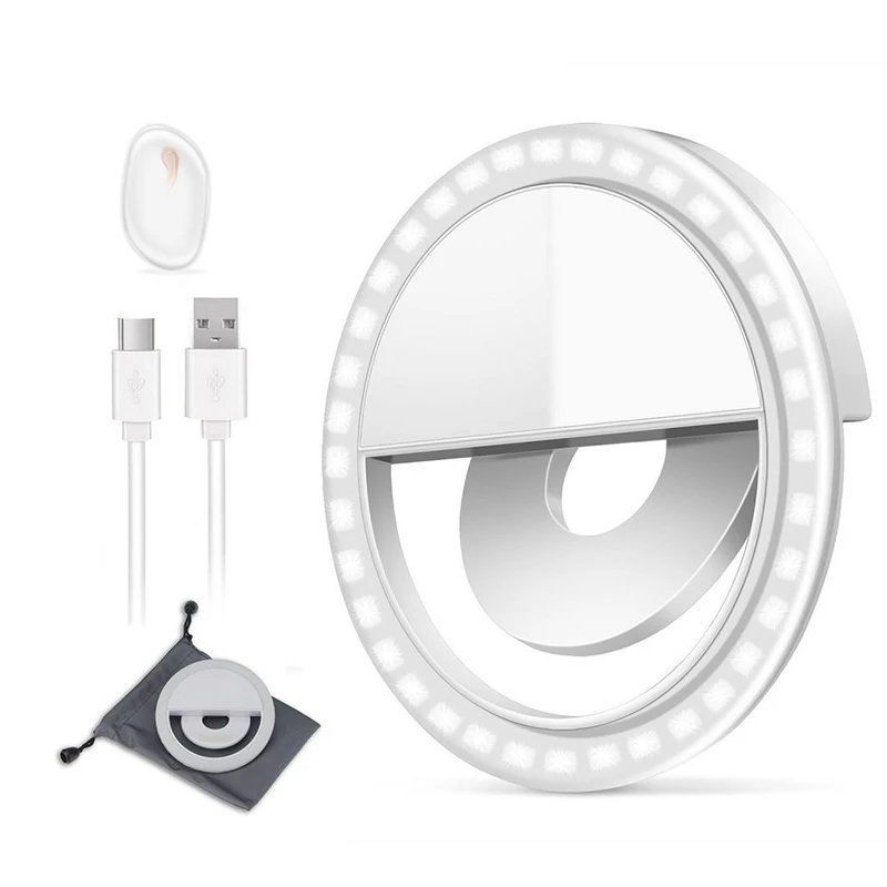 3 уровня яркости GIM Selfie Light портативный 36 светодиодный кольцевой селфи Свет USB