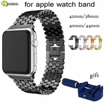 link Stainless Steel Strap for apple watch band 42mm/38mm/40mm/44mm bracelet watch band for iwatch bands series 4 3 2 1 strap crested original genuine strap for apple watch 4 band 44mm 40mm iwatch series 3 2 1 42mm 38mm stainless steel link bracelet belt