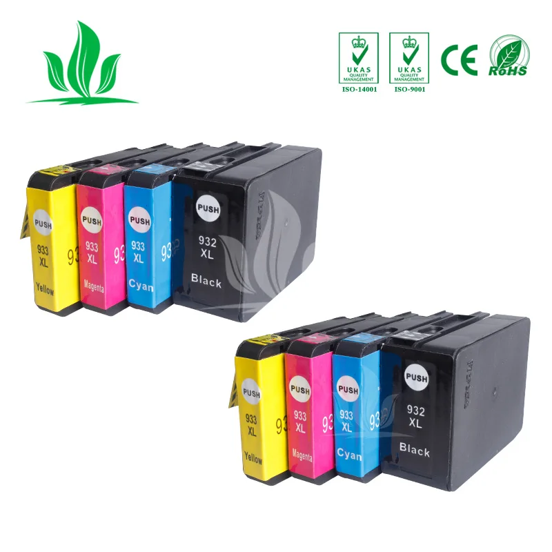 8 pcs 932 933 Ink Cartridges Compatible For HP932 932XL