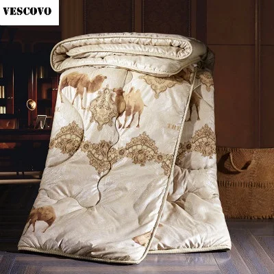 

100% camel hair filler quilt blanket duvet winter cotton cover comforter