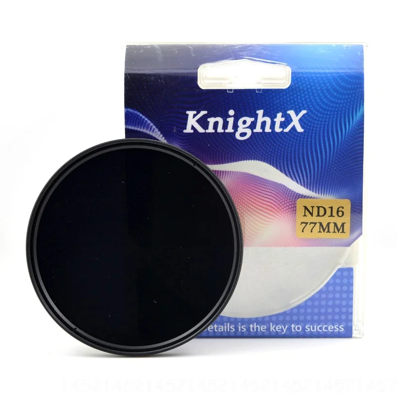 KnightX ND2 ND4 ND8 ND16 ND 49 52 55 58 62 67 72 77 мм Камера фильтр для объектива для canon eos sony nikon 400d 1200d фотографии 2000d - Цвет: ND16