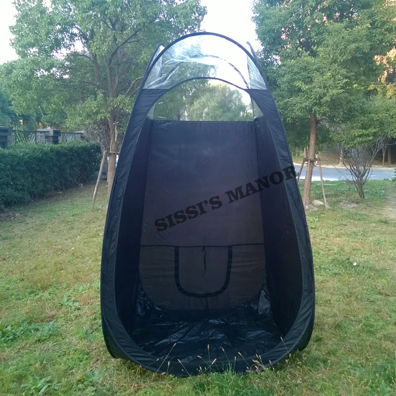 

Black color Spray Tanning tent with plastic window & top in top quality popular in Eruopean & Ameriacan market