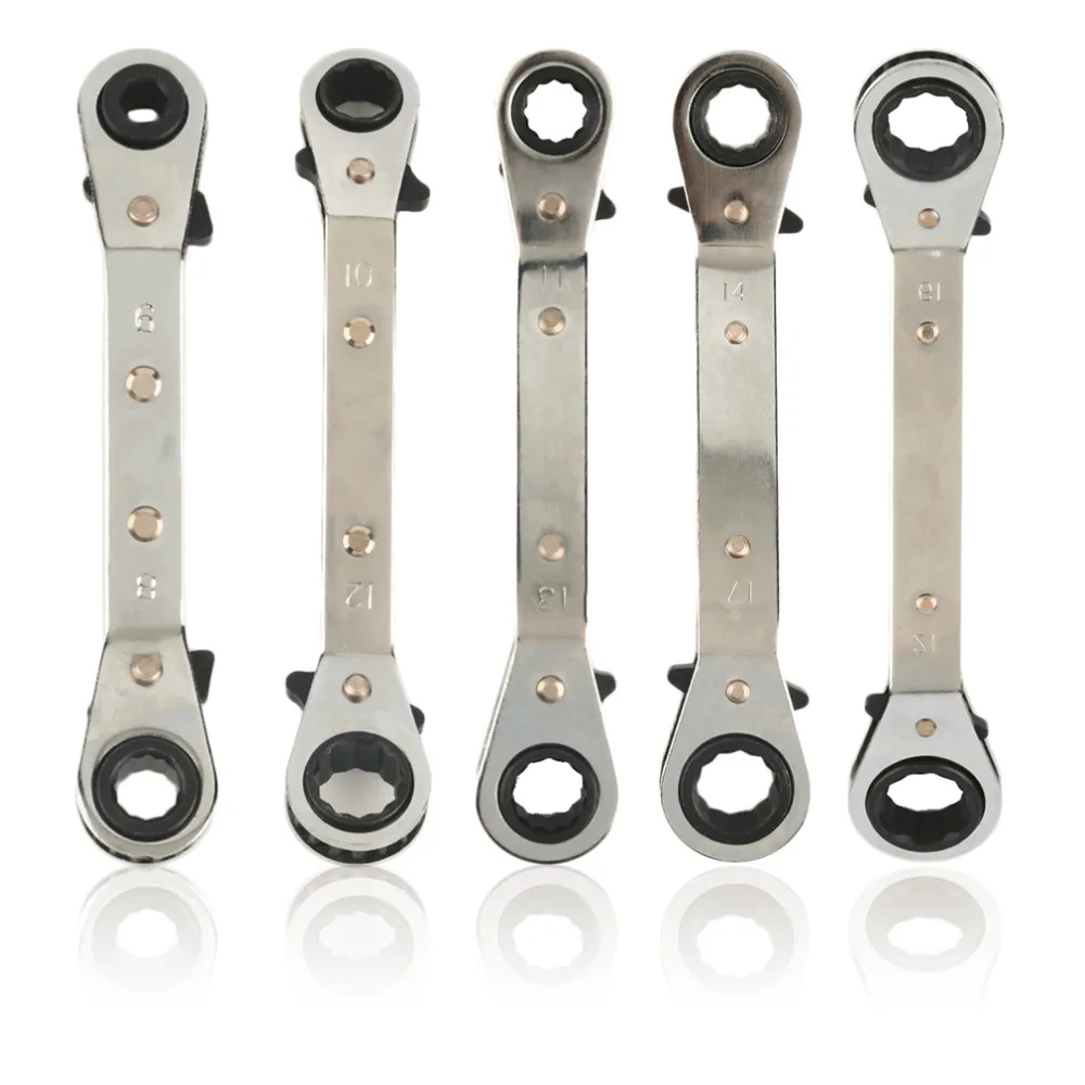 

2018 New10X12mm Useful Metric Offset Double Ring Wrench Spanner Reversible Ratchet Handle Wrench Metric Hand Tools 1PC