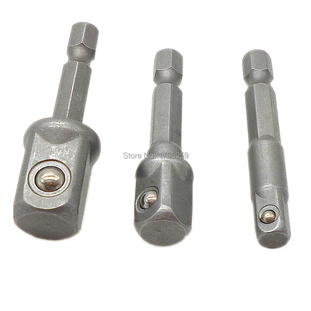 3 шт. адаптер для сверла 1/4 &quot3/8&quot 1/2 &quotЭлектрический ударный драйвер 1/4&quot