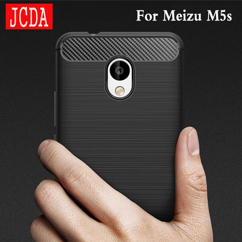 Meizu Meilan M5s phone Case bag Carbon Fibre Brushed TPU soft protective Smart back cover shell Shockproof JCDA Brand For M 5S |
